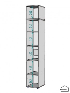 Шкаф с антресолью Linnea MHR-1A-2 2450х400х510 (ДВ-М 11.1.25) в Верхней Пышме - verhnyaya-pyshma.mebel24.online | фото 3
