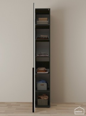 Шкаф с антресолью Linnea MHR-1A-2 2450х400х510 (Графит-М 11.1.25) в Верхней Пышме - verhnyaya-pyshma.mebel24.online | фото 4