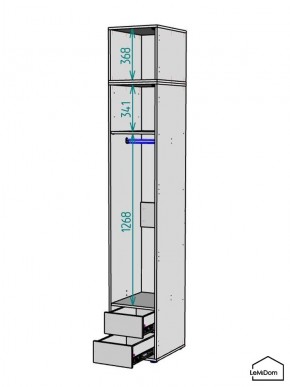 Шкаф с антресолью Linnea MHR-1A-3 2450х400х510 (Белый-М 11.1.2) в Верхней Пышме - verhnyaya-pyshma.mebel24.online | фото 3