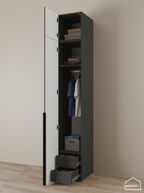 Шкаф с антресолью Linnea MHR-1A-3 2450х400х510 (Графит-М 11.1.25) в Верхней Пышме - verhnyaya-pyshma.mebel24.online | фото 5