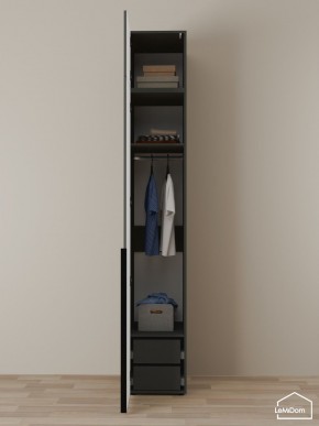Шкаф с антресолью Linnea MHR-1A-3 2450х400х510 (Графит-М 11.1.25) в Верхней Пышме - verhnyaya-pyshma.mebel24.online | фото 6