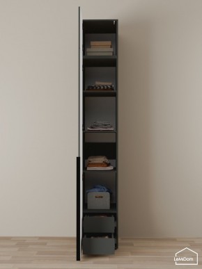 Шкаф с антресолью Linnea MHR-1A-4 2450х400х510 (Графит-М 11.1.25) в Верхней Пышме - verhnyaya-pyshma.mebel24.online | фото 4
