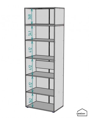 Шкаф с антресолью Linnea MHR-2A-2 2450х800х510 (Белый-М 11.1.1) в Верхней Пышме - verhnyaya-pyshma.mebel24.online | фото 3