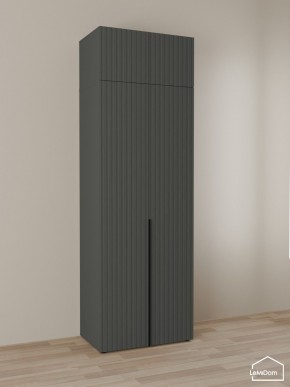 Шкаф с антресолью Linnea MHR-2A-4 2450х800х510 (Графит-М 11.1.25) в Верхней Пышме - verhnyaya-pyshma.mebel24.online | фото 1
