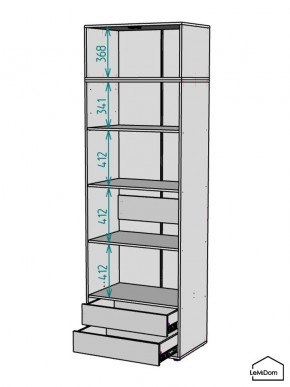 Шкаф с антресолью Linnea MHR-2POA-4 2450х800х510 (Белый-М 11.1.2) в Верхней Пышме - verhnyaya-pyshma.mebel24.online | фото 3