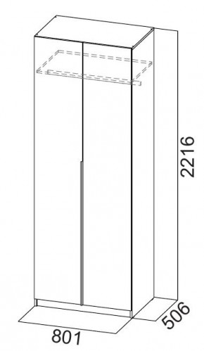 Шкаф ШК-5 + 2 полки + ящики (800) Графит в Верхней Пышме - verhnyaya-pyshma.mebel24.online | фото 5