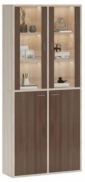 Шкаф-витрина Домино СУ(ш2в2)+2ФС+2ФГ в Верхней Пышме - verhnyaya-pyshma.mebel24.online | фото 2