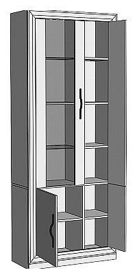 Шкаф-витрина Нобиле ШВтВ-ФСД-ФГК в Верхней Пышме - verhnyaya-pyshma.mebel24.online | фото 2