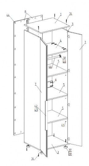 Спальный гарнитур "Лео" (модульный) в Верхней Пышме - verhnyaya-pyshma.mebel24.online | фото 11