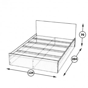 Стандарт Кровать 1200, цвет дуб сонома, ШхГхВ 123,5х203,5х70 см., сп.м. 1200х2000 мм., без матраса, основание есть в Верхней Пышме - verhnyaya-pyshma.mebel24.online | фото