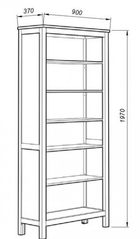 Стеллаж 00 Кантри, массив сосны, цвет белый в Верхней Пышме - verhnyaya-pyshma.mebel24.online | фото 3