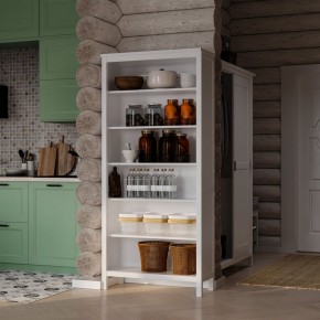 Стеллаж 00 Кантри, массив сосны, цвет белый в Верхней Пышме - verhnyaya-pyshma.mebel24.online | фото 4