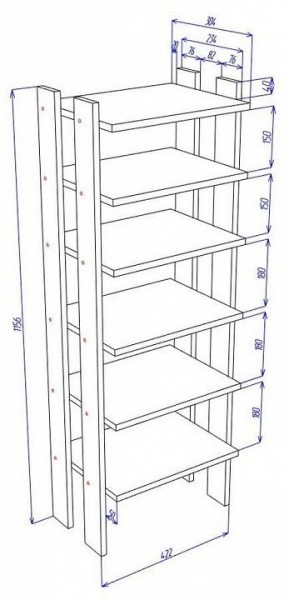 Стеллаж для обуви Cross СТЕЛ1 в Верхней Пышме - verhnyaya-pyshma.mebel24.online | фото 3