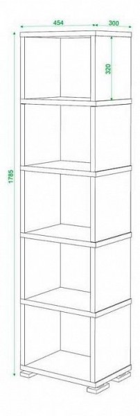 Стеллаж Домино СБ-15/5 в Верхней Пышме - verhnyaya-pyshma.mebel24.online | фото 2