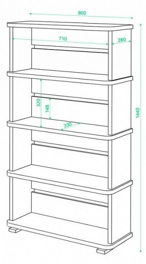 Стеллаж Домино СБ-25/4 в Верхней Пышме - verhnyaya-pyshma.mebel24.online | фото 3