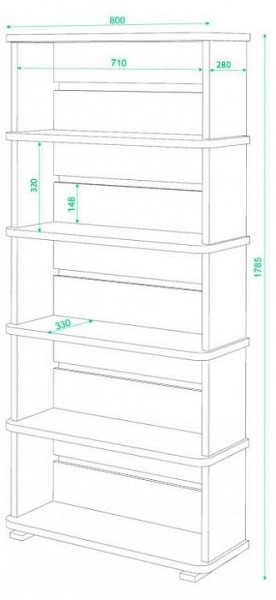 Стеллаж Домино СБ-25/5 в Верхней Пышме - verhnyaya-pyshma.mebel24.online | фото 2
