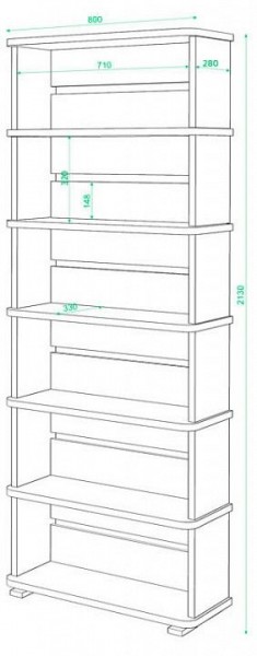 Стеллаж Домино СБ-25/6 в Верхней Пышме - verhnyaya-pyshma.mebel24.online | фото 2