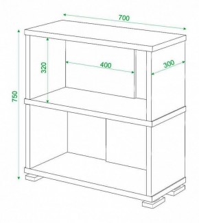 Стеллаж книжный Домино СБ-10_2 в Верхней Пышме - verhnyaya-pyshma.mebel24.online | фото 3