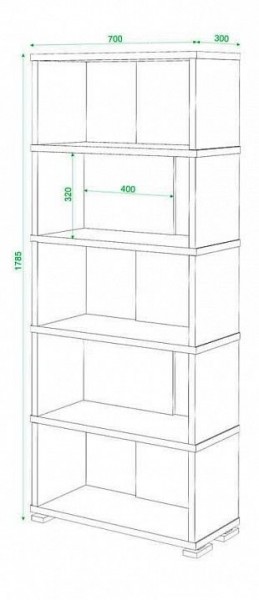 Стеллаж книжный Домино СБ-10_5 в Верхней Пышме - verhnyaya-pyshma.mebel24.online | фото 3