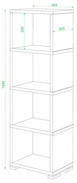 Стеллаж-колонка Домино СБ-15/4 в Верхней Пышме - verhnyaya-pyshma.mebel24.online | фото 3