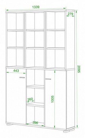Стеллаж комбинированный Домино ПУ-40-6 в Верхней Пышме - verhnyaya-pyshma.mebel24.online | фото 2
