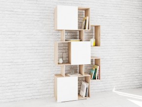 Стеллаж Ромео-9 дуб сонома/белый в Верхней Пышме - verhnyaya-pyshma.mebel24.online | фото
