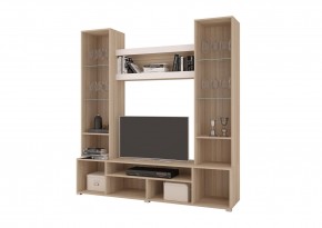 Стенка АНТАЛИЯ 2 (Сонома/Графит софт) в Верхней Пышме - verhnyaya-pyshma.mebel24.online | фото 2