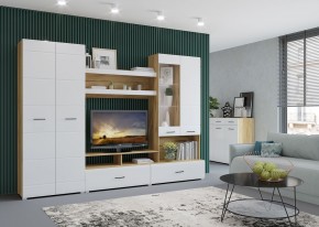 Стенка НЕНСИ 1 (Крафт золотой/Белый глянец) в Верхней Пышме - verhnyaya-pyshma.mebel24.online | фото 3