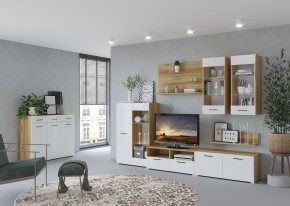 Стенка НЕНСИ 3 (Крафт золотой/Белый глянец) в Верхней Пышме - verhnyaya-pyshma.mebel24.online | фото 3