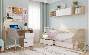 Стол 1200/3 ящика АНТАЛИЯ (Сонома/Белый софт) в Верхней Пышме - verhnyaya-pyshma.mebel24.online | фото 2