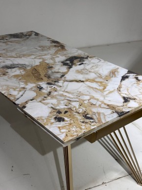 Стол ACERRA NEW 160 GLOSS GRAND JADE SOLID CERAMIC/ каркас цвета шампань, ®DISAUR в Верхней Пышме - verhnyaya-pyshma.mebel24.online | фото 5