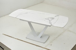 Стол ALATRI 120 GLOSS STATUARIO WHITE SOLID CERAMIC / WHITE, ®DISAUR в Верхней Пышме - verhnyaya-pyshma.mebel24.online | фото 2