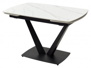 Стол ALATRI 120 MATT WHITE MARBLE SOLID CERAMIC / BLACK, ®DISAUR в Верхней Пышме - verhnyaya-pyshma.mebel24.online | фото 2