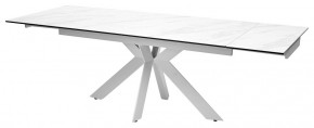 Стол BELLUNO 160 MARBLES KL-99 Белый мрамор матовый, итальянская керамика/ белый каркас, ®DISAUR в Верхней Пышме - verhnyaya-pyshma.mebel24.online | фото 6