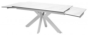 Стол BELLUNO 160 MARBLES KL-99 Белый мрамор матовый, итальянская керамика/ белый каркас, ®DISAUR в Верхней Пышме - verhnyaya-pyshma.mebel24.online | фото 7