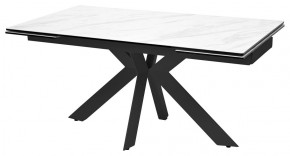 Стол BELLUNO 160 MARBLES KL-99 Белый мрамор матовый, итальянская керамика/ черный каркас, ®DISAUR в Верхней Пышме - verhnyaya-pyshma.mebel24.online | фото 1