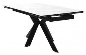 Стол BELLUNO 160 MARBLES KL-99 Белый мрамор матовый, итальянская керамика/ черный каркас, ®DISAUR в Верхней Пышме - verhnyaya-pyshma.mebel24.online | фото 2