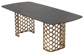 Стол CHIAVARI 220 KL-116 Черный мрамор матовый, итальянская керамика / бронзовый, ®DISAUR в Верхней Пышме - verhnyaya-pyshma.mebel24.online | фото 7