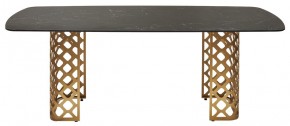 Стол CHIAVARI 220 KL-116 Черный мрамор матовый, итальянская керамика / бронзовый, ®DISAUR в Верхней Пышме - verhnyaya-pyshma.mebel24.online | фото 8