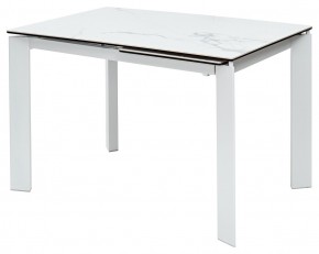 Стол CORNER 120 MATTE STATUARIO Белый мрамор матовый керамика, стекло/ белый каркас, ®DISAUR в Верхней Пышме - verhnyaya-pyshma.mebel24.online | фото 2
