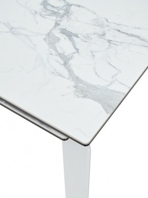 Стол CORNER 120 MATTE STATUARIO Белый мрамор матовый керамика, стекло/ белый каркас, ®DISAUR в Верхней Пышме - verhnyaya-pyshma.mebel24.online | фото 6