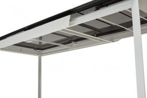Стол CREMONA 140 HIGH GLOSS STATUARIO Белый мрамор глянцевый, керамика/ белый каркас, ®DISAUR в Верхней Пышме - verhnyaya-pyshma.mebel24.online | фото 2
