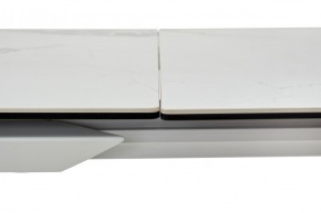 Стол CREMONA 140 HIGH GLOSS STATUARIO Белый мрамор глянцевый, керамика/ белый каркас, ®DISAUR в Верхней Пышме - verhnyaya-pyshma.mebel24.online | фото 3