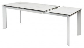Стол CREMONA 140 HIGH GLOSS STATUARIO Белый мрамор глянцевый, керамика/ белый каркас, ®DISAUR в Верхней Пышме - verhnyaya-pyshma.mebel24.online | фото 8