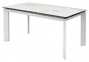 Стол CREMONA 140 HIGH GLOSS STATUARIO Белый мрамор глянцевый, керамика/ белый каркас, ®DISAUR в Верхней Пышме - verhnyaya-pyshma.mebel24.online | фото 9