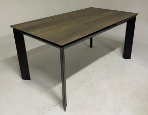 Стол CREMONA 140 KL-61 под дерево, итальянская керамика/ черный каркас, ®DISAUR в Верхней Пышме - verhnyaya-pyshma.mebel24.online | фото 2