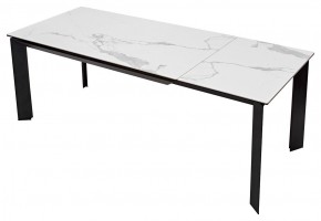 Стол CREMONA 140 MATTE STATUARIO Белый мрамор матовый, керамика/ черный каркас, ®DISAUR в Верхней Пышме - verhnyaya-pyshma.mebel24.online | фото 2