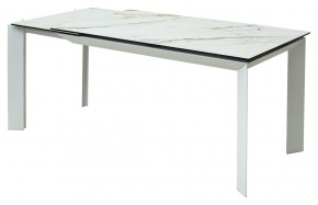 Стол CREMONA 180 KL-188 Контрастный мрамор матовый, итальянская керамика/ белый каркас, ®DISAUR в Верхней Пышме - verhnyaya-pyshma.mebel24.online | фото 3