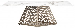Стол ENNA 220 KL-188 Контрастный мрамор матовый, итальянская керамика/ каркас цвета шампань, ®DISAUR в Верхней Пышме - verhnyaya-pyshma.mebel24.online | фото 10