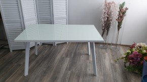 Стол ФИН 140 Белый, стекло/ Белый каркас М-City в Верхней Пышме - verhnyaya-pyshma.mebel24.online | фото 9